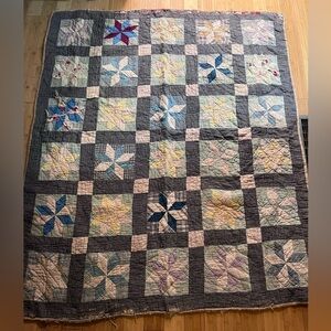 *SOLD*
Antique Handmade Lone Star Patchwork Quilt - 76” x 64” - Tattered